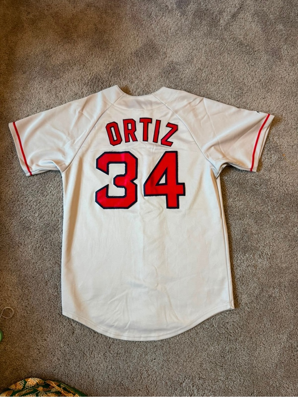 Vintage Majestic Boston Red Sox Ortiz road gray baseball jersey - Size M - Picture 2 of 5